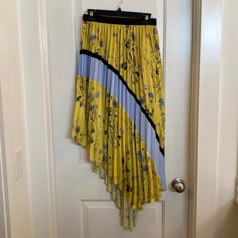 Self Portrait Asymmetrical Pleated Skirt
